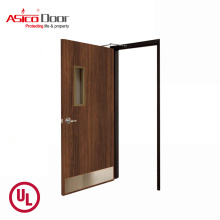 ASICO UL Listed 1.5 Hour Fire Rated Solid Wood Flush Door For Highrise Residential And Commercial Building